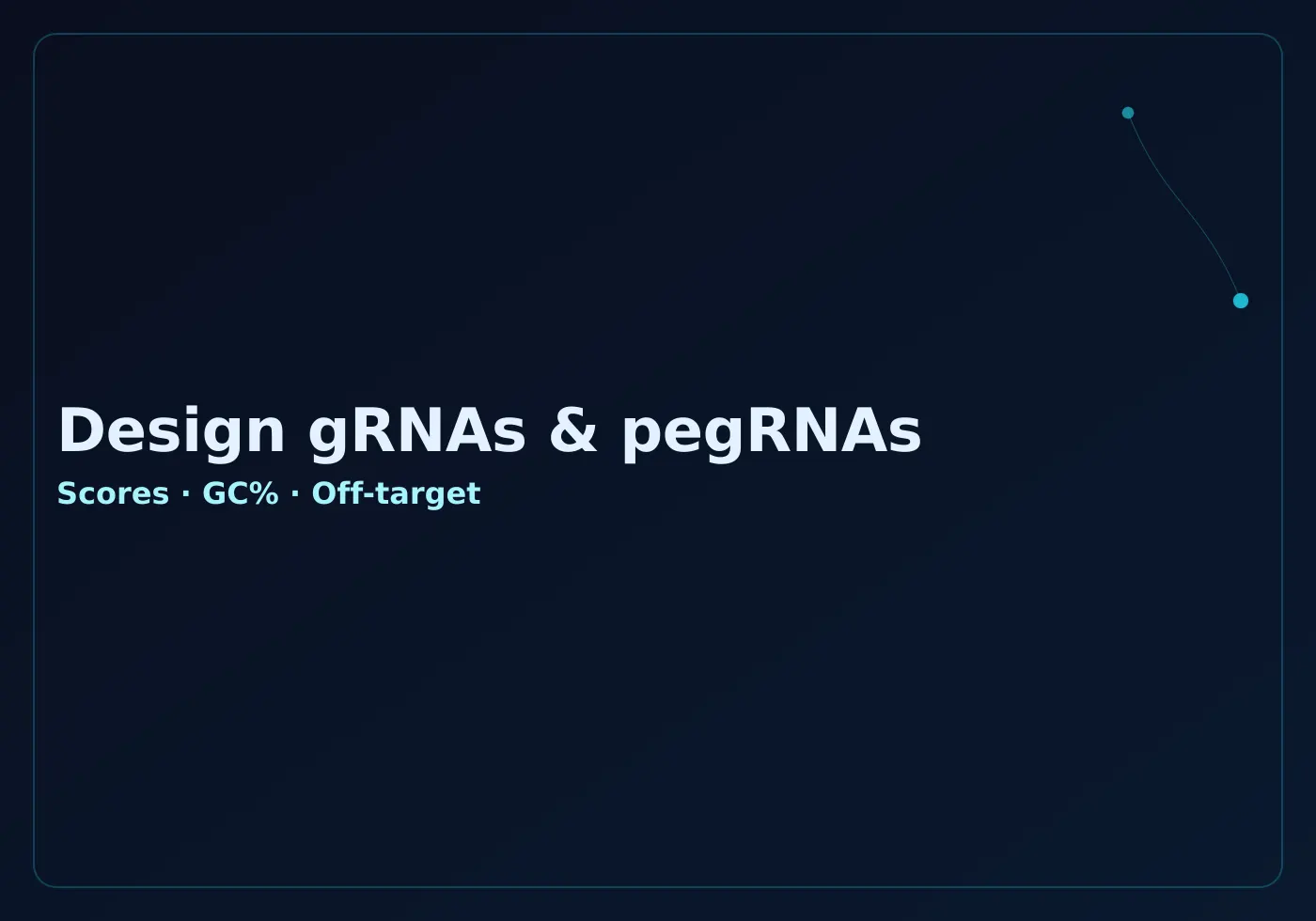gRNA and pegRNA design in Helix Studio